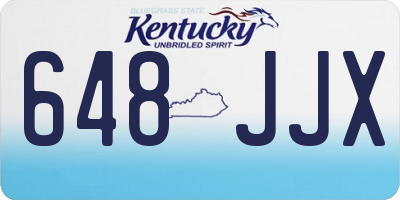 KY license plate 648JJX