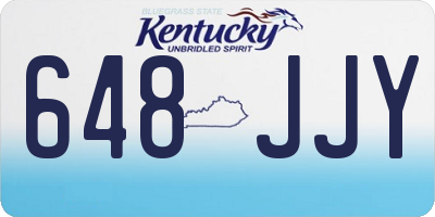 KY license plate 648JJY