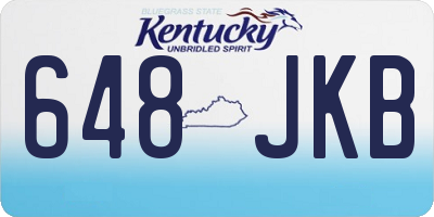 KY license plate 648JKB