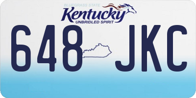 KY license plate 648JKC