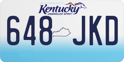 KY license plate 648JKD