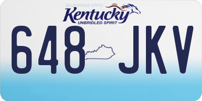 KY license plate 648JKV