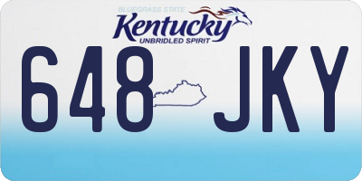 KY license plate 648JKY