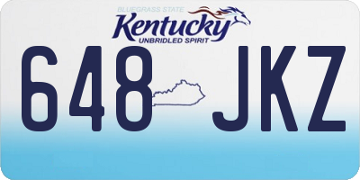KY license plate 648JKZ