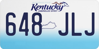 KY license plate 648JLJ