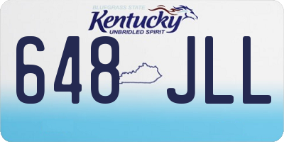 KY license plate 648JLL