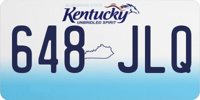 KY license plate 648JLQ