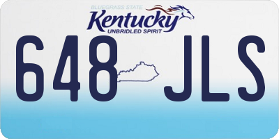 KY license plate 648JLS