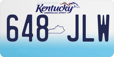 KY license plate 648JLW