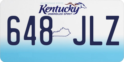 KY license plate 648JLZ