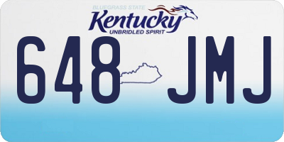 KY license plate 648JMJ
