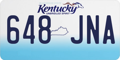 KY license plate 648JNA