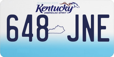 KY license plate 648JNE