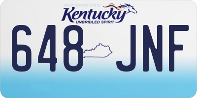KY license plate 648JNF