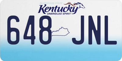 KY license plate 648JNL