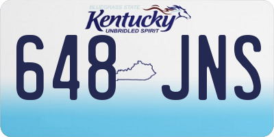 KY license plate 648JNS