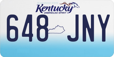 KY license plate 648JNY
