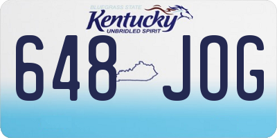 KY license plate 648JOG