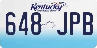 KY license plate 648JPB