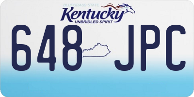 KY license plate 648JPC