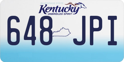 KY license plate 648JPI