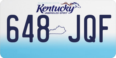 KY license plate 648JQF