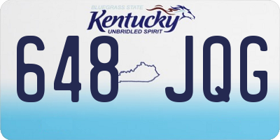 KY license plate 648JQG