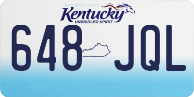 KY license plate 648JQL