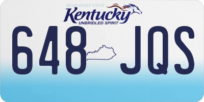 KY license plate 648JQS