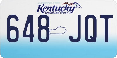 KY license plate 648JQT