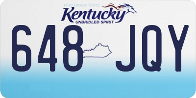 KY license plate 648JQY