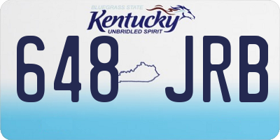KY license plate 648JRB
