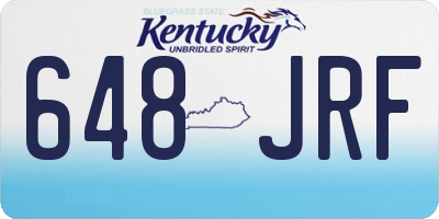 KY license plate 648JRF