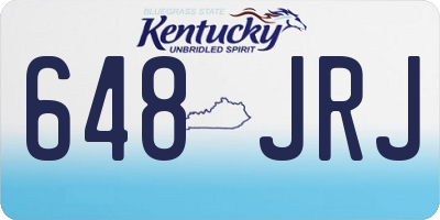 KY license plate 648JRJ