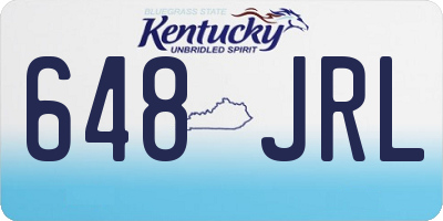 KY license plate 648JRL