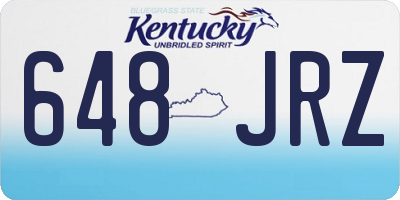 KY license plate 648JRZ