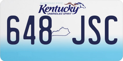 KY license plate 648JSC