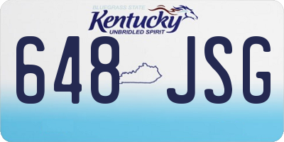 KY license plate 648JSG