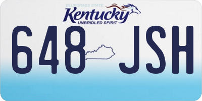 KY license plate 648JSH