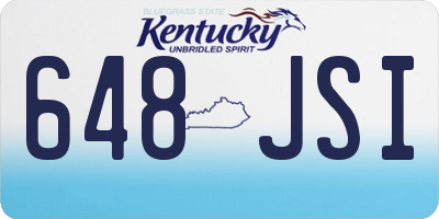 KY license plate 648JSI