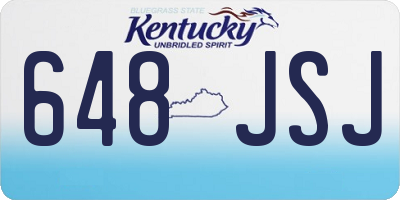 KY license plate 648JSJ