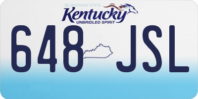 KY license plate 648JSL