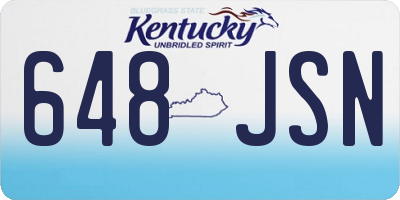 KY license plate 648JSN
