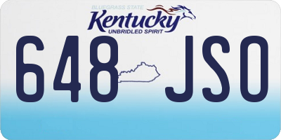 KY license plate 648JSO
