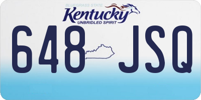 KY license plate 648JSQ