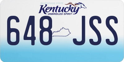 KY license plate 648JSS