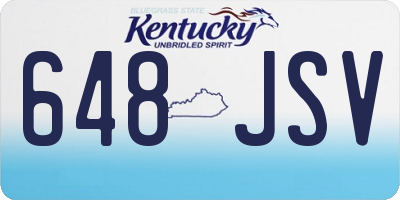 KY license plate 648JSV