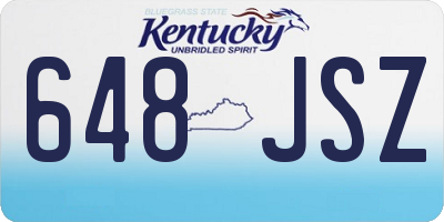 KY license plate 648JSZ