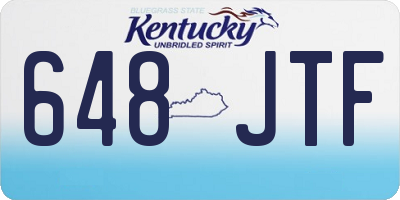 KY license plate 648JTF