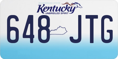 KY license plate 648JTG